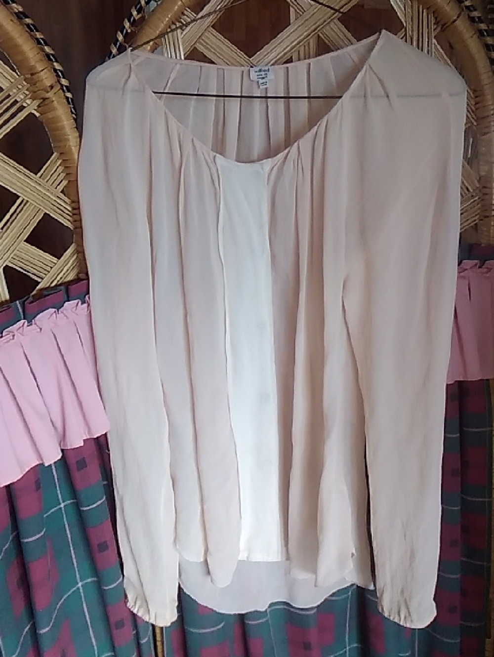 Wilfred Blush Layered Chiffon Top